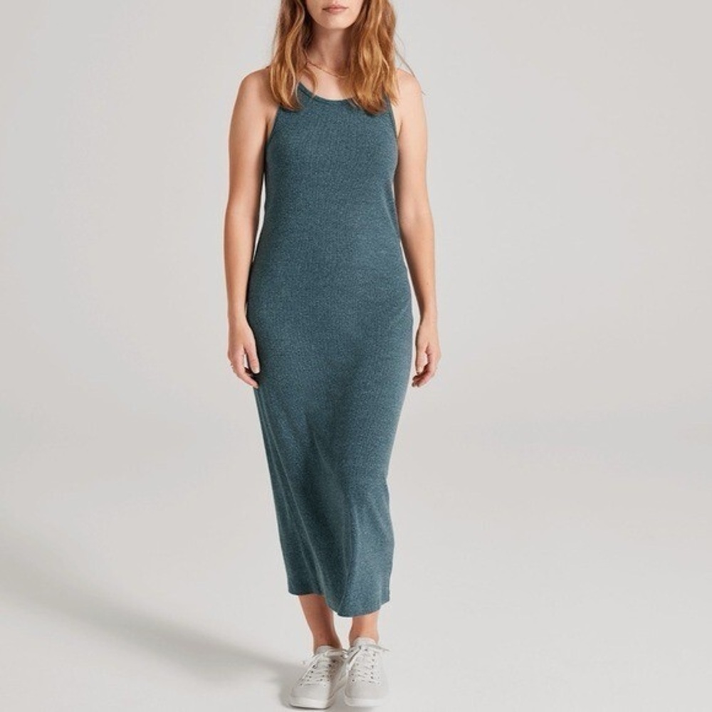 Allbirds The Ribbed Grey Midi Dress - Size Small